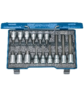 JUEGO DE VASOS DESTORNILLADORES 1/2"" 15 PZAS 5-17 MM 6129360 GEDORE